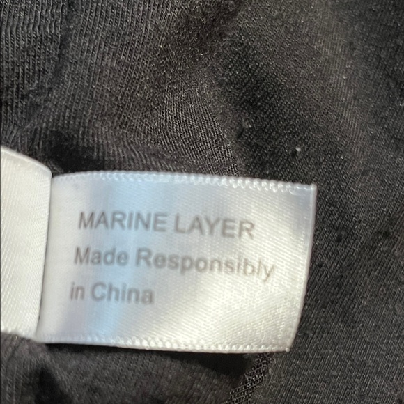 Marine Layer Ribbed Tank Black Midi Dress Size Large - Picture 9 of 10